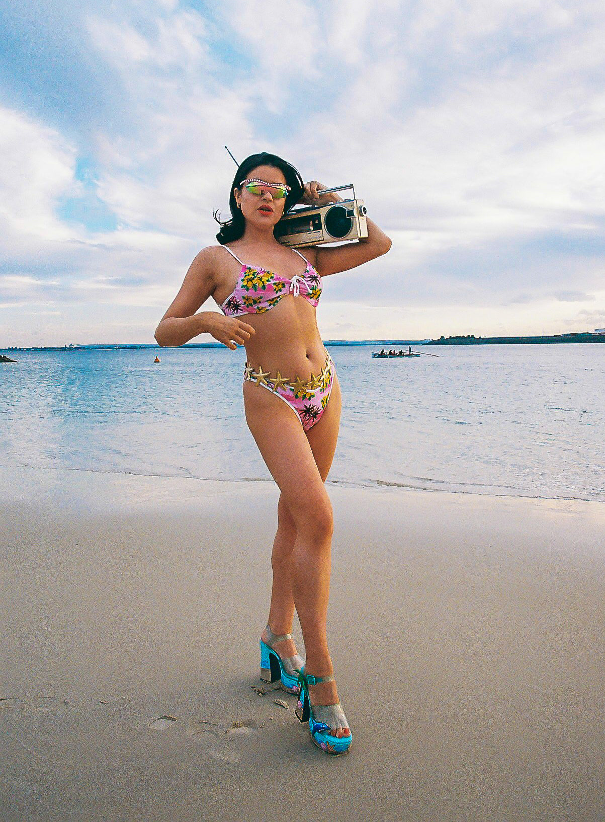 Pink Aloha Bikini Bottoms