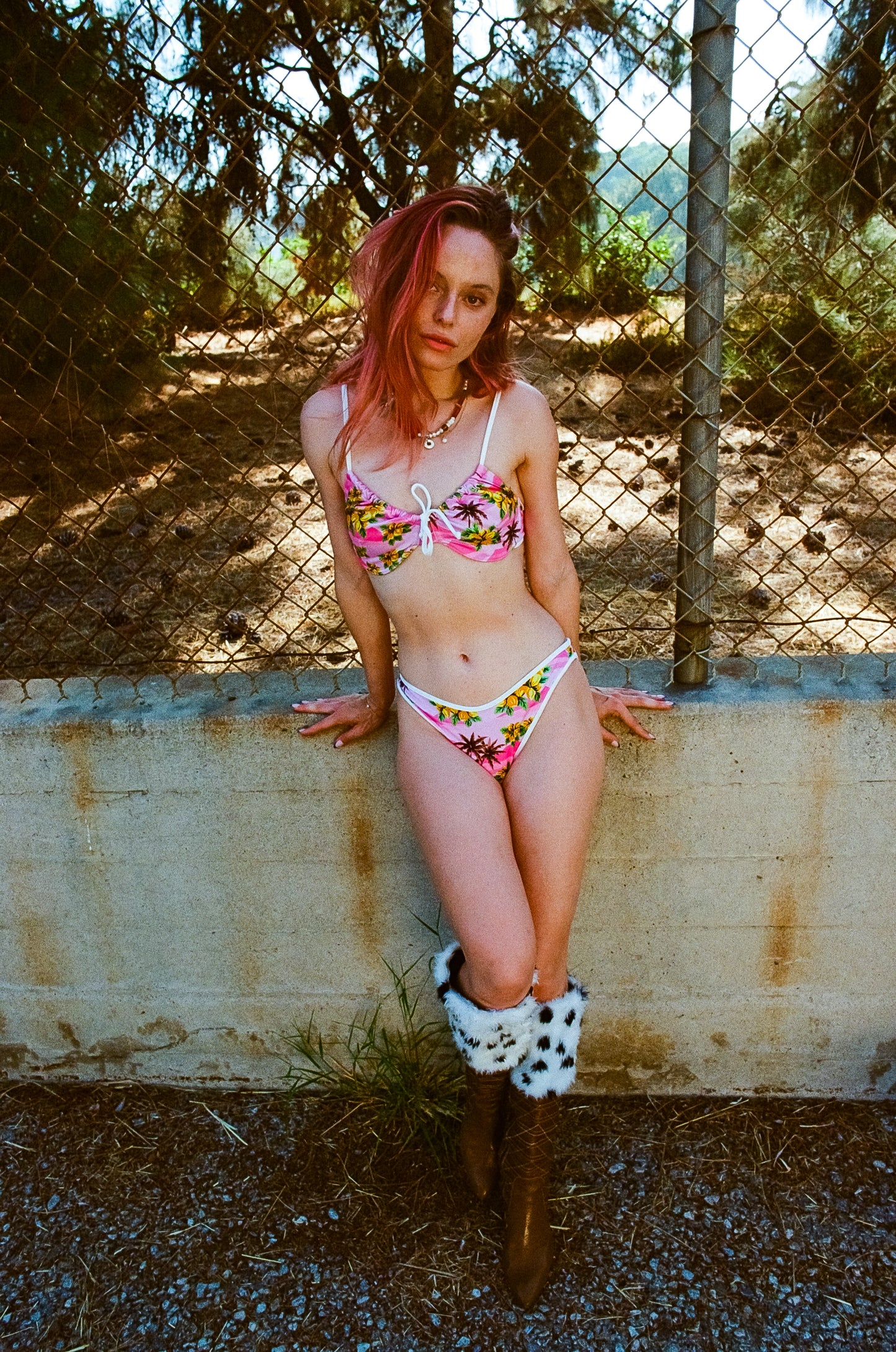Pink Aloha Bikini Bottoms
