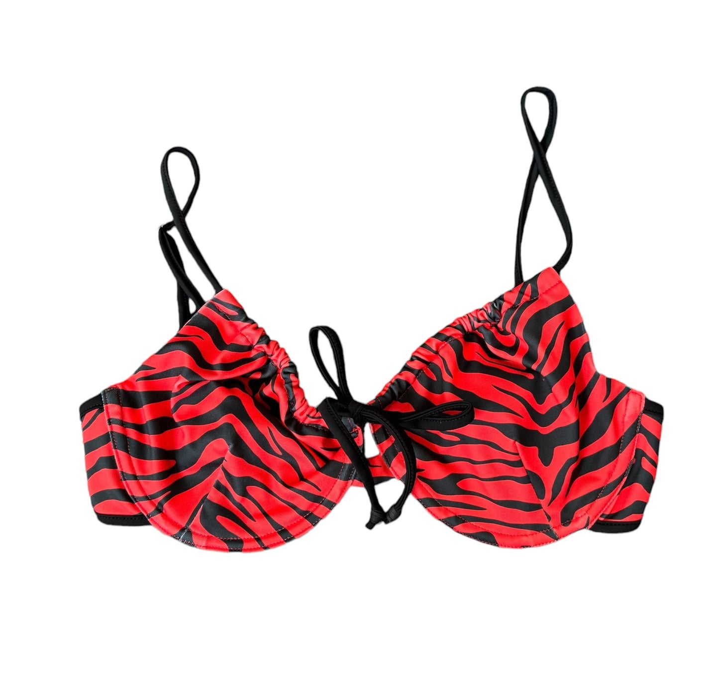 Flamin Zebra Bikini Top