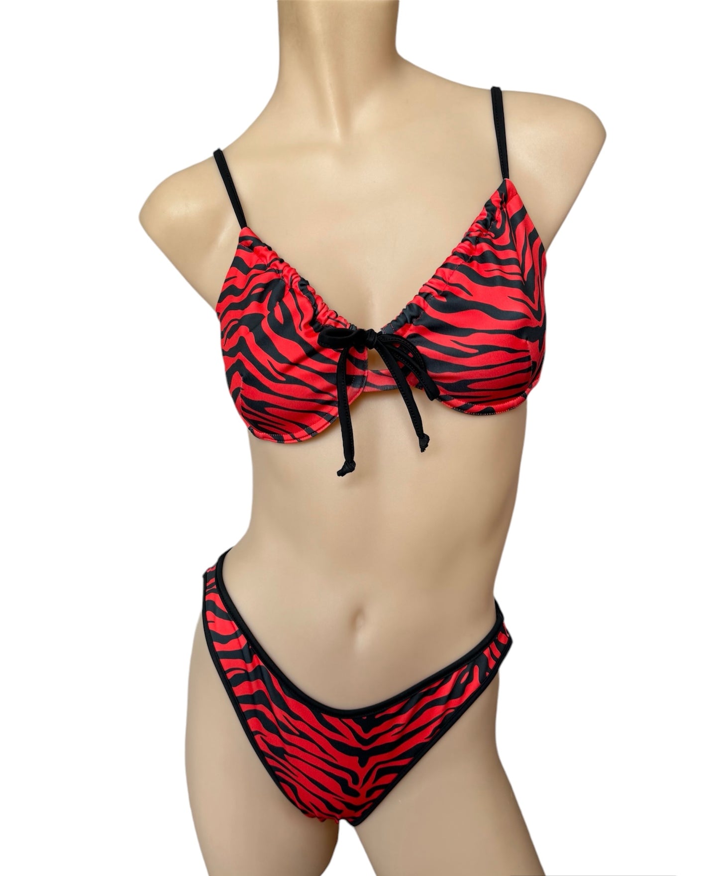 Flamin Zebra Bikini Top