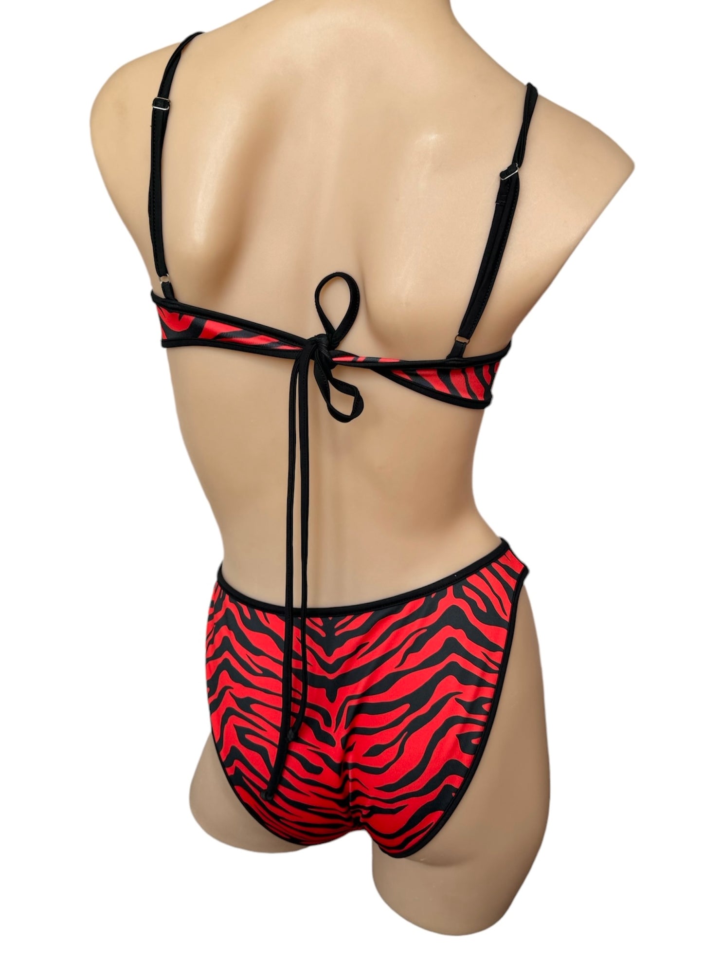 Flamin Zebra Bikini Top