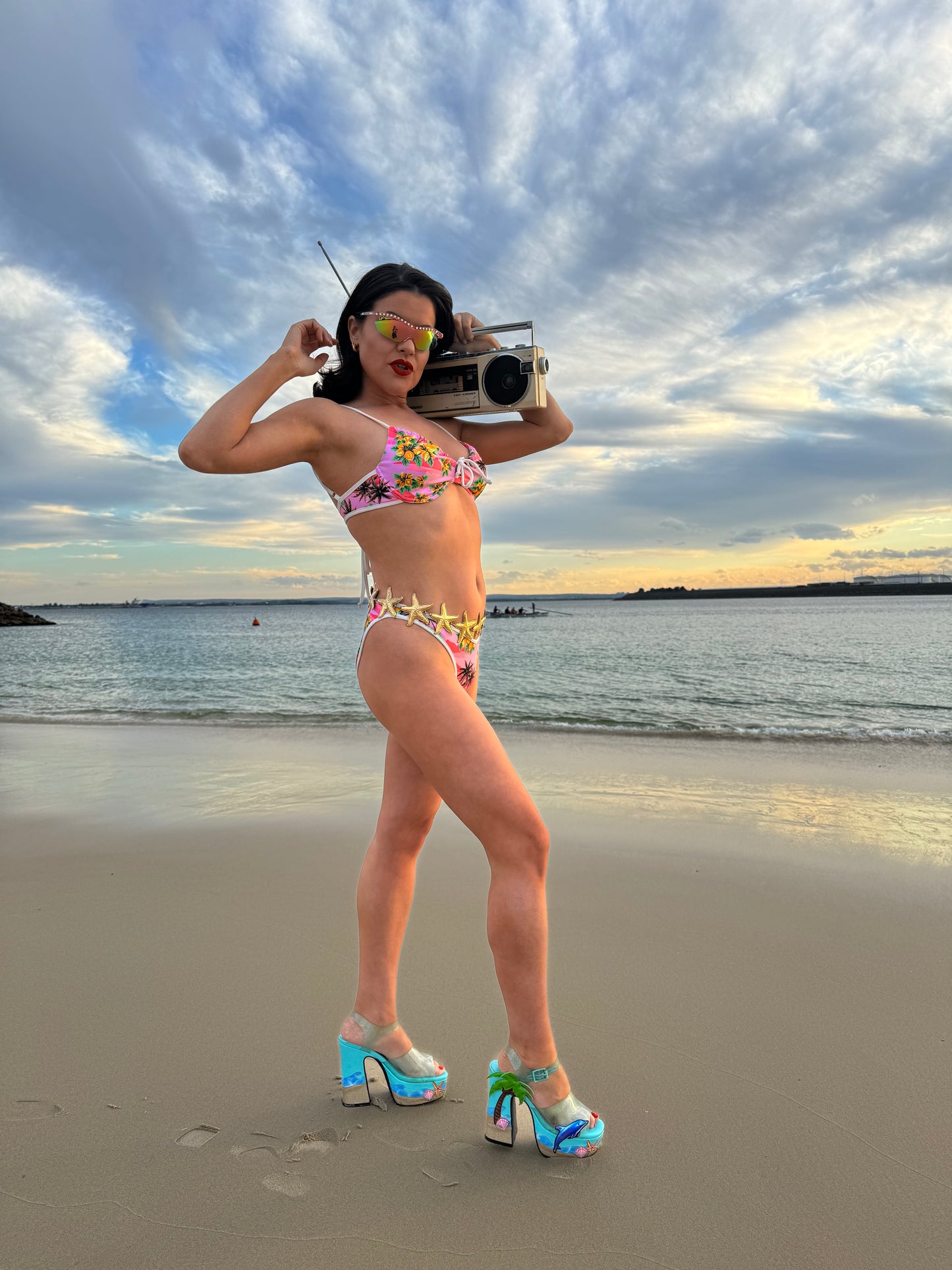 Pink Aloha Bikini Bottoms