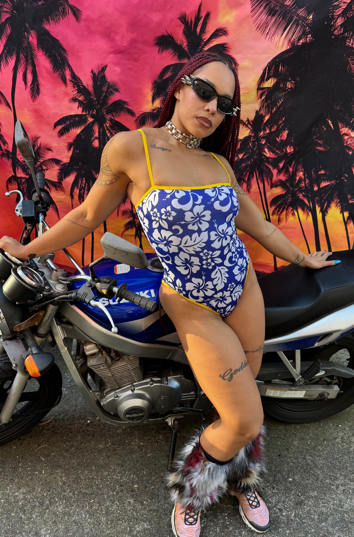 Blue Tropicana One-piece