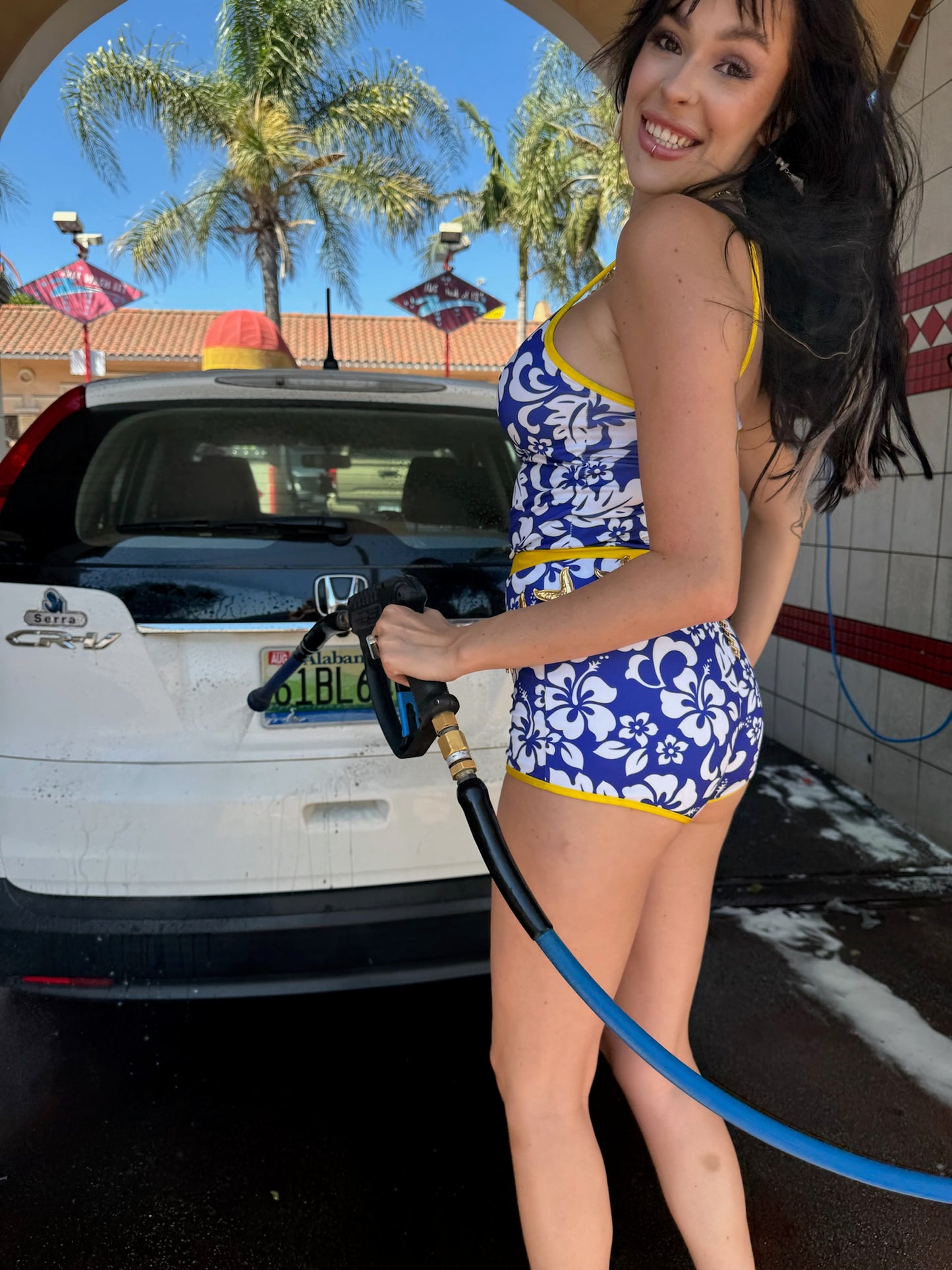 Blue Tropicana Shorties