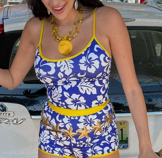 Blue Tropicana Tankini