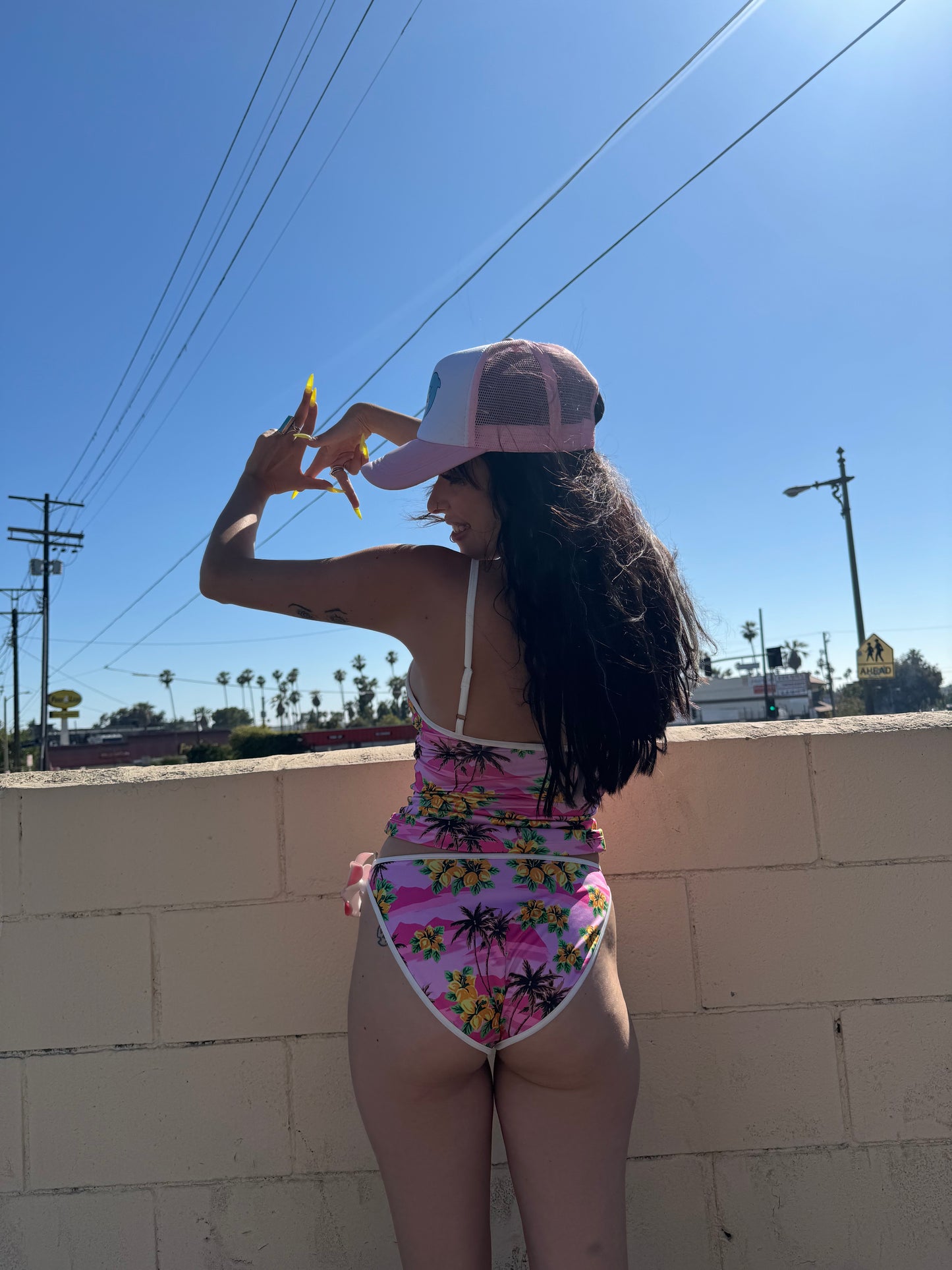 Pink Aloha Bikini Bottoms