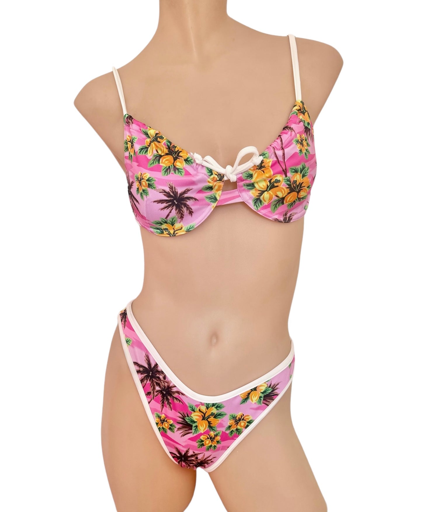 Pink Aloha Bikini Bottoms