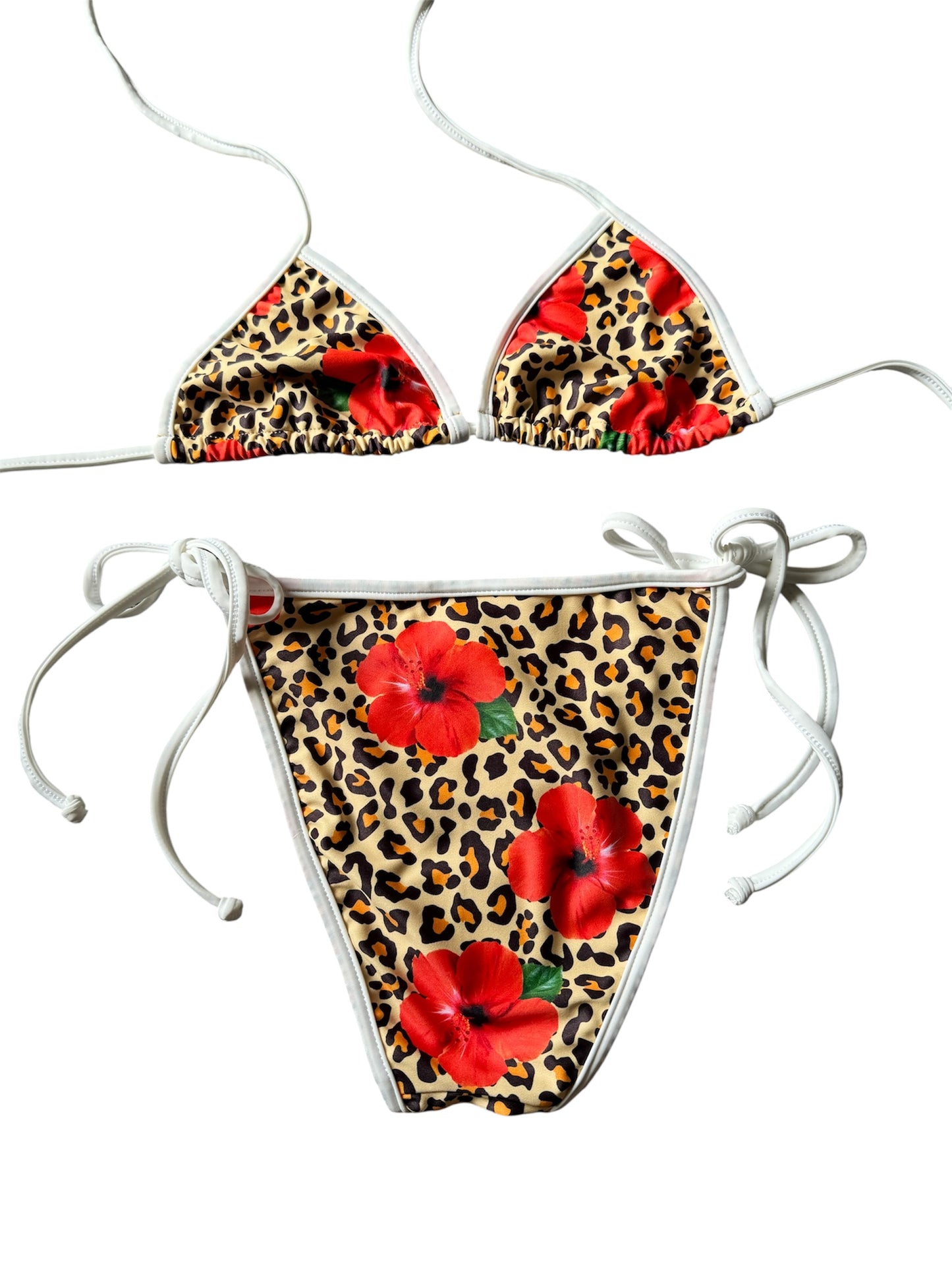 Hot Cheetah Tie Bikini Bottoms