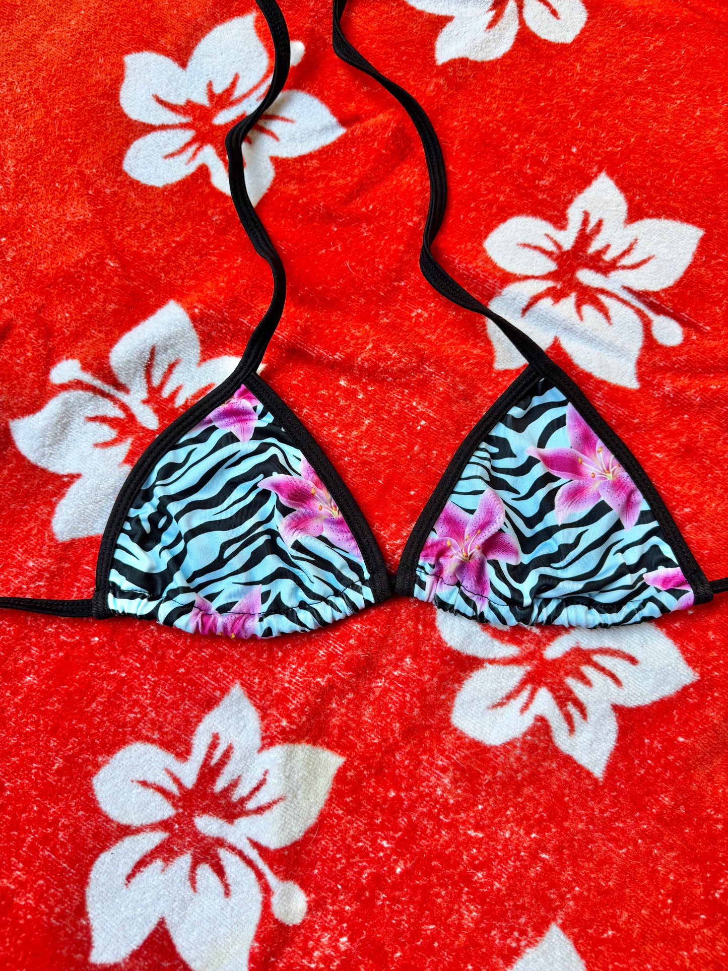 Blue Crush Triangle Bikini Top