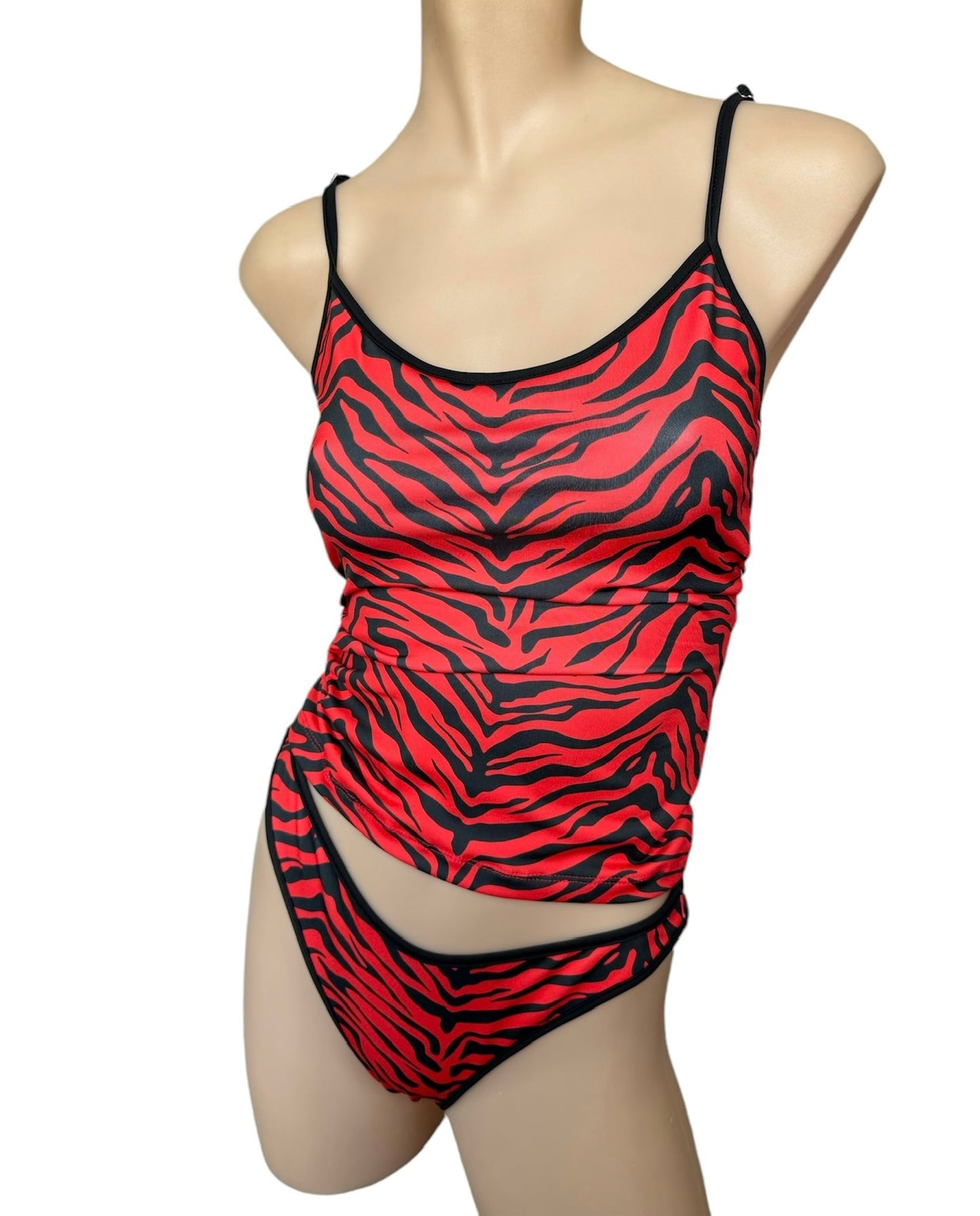 Flamin Zebra Tankini