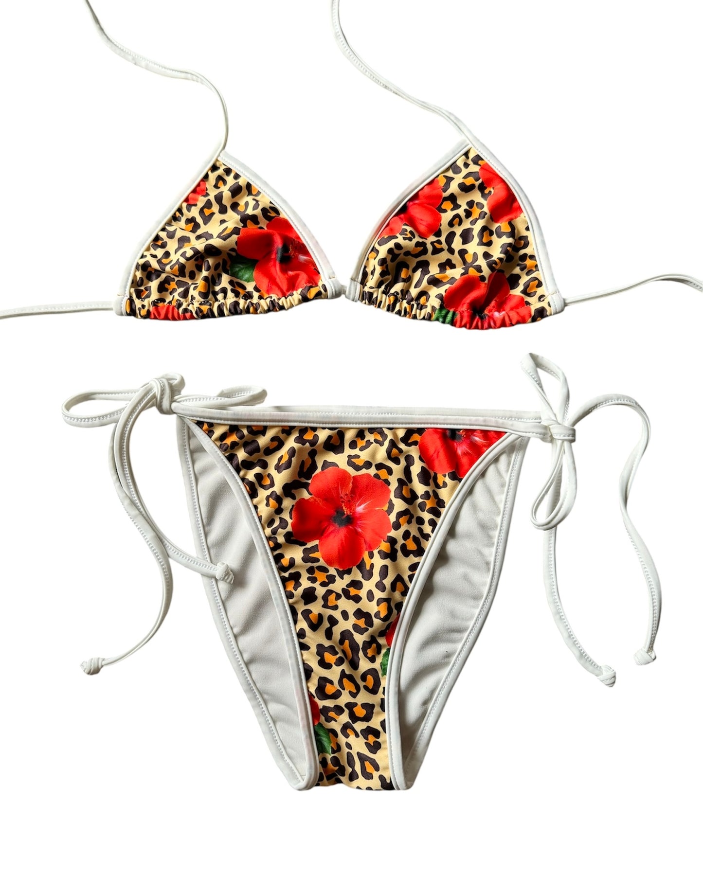 Hot Cheetah Tie Bikini Bottoms