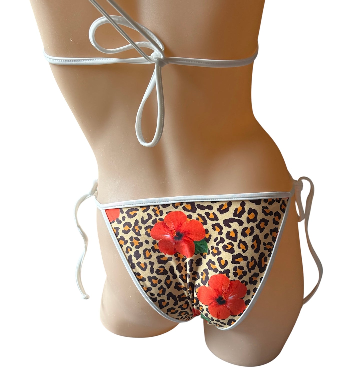 Hot Cheetah Tie Bikini Bottoms
